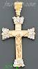 14K Gold Cross Crucifix Stamp Charm Pendant