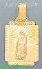 14K Gold Virgin of Guadalupe Stamp Charm Pendant