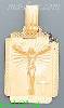 14K Gold Crucifix Stamp Charm Pendant