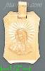 14K Gold Virgin Stamp Charm Pendant