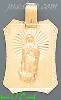 14K Gold Virgin of Guadalupe Stamp Charm Pendant