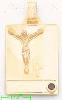 14K Gold Crucifix Stamp Charm Pendant