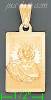 14K Gold Jesus Sacred Heart Stamp Charm Pendant