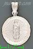 14K Gold Virgin of Guadalupe Round Stamp Charm Pendant