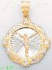 14K Gold Crucifix Stamp Charm Pendant