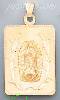 14K Gold Virgin of Guadalupe Engraved Charm Pendant