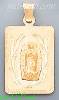 14K Gold Virgin of Guadalupe Engraved Charm Pendant