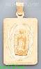 14K Gold Virgin of Guadalupe Engraved Charm Pendant