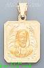 14K Gold Jesus Sacred Heart Engraved Charm Pendant