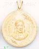 14K Gold Jesus Sacred Heart Engraved Charm Pendant