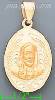 14K Gold Jesus Sacred Heart Engraved Charm Pendant