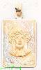 14K Gold Jesus Christ Face 3Color Engraved Charm Pendant