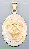 14K Gold Virgin of San Juan 3Color Engraved Charm Pendant