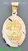 14K Gold Virgin of San Juan 3Color Engraved Charm Pendant