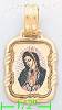 14K Gold Virgin of Guadalupe Picture Charm Pendant