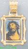 14K Gold Jesus Christ Picture Charm Pendant