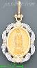 14K Gold Virgin of Guadalupe Onyx Charm Pendant