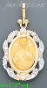 14K Gold Sacred Heart of Jesus Onyx Charm Pendant