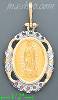 14K Gold Virgin of Guadalupe Onyx Charm Pendant