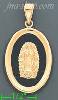 14K Gold Virgin of Guadalupe Onyx Charm Pendant