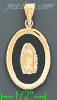 14K Gold Virgin of Guadalupe Onyx Charm Pendant