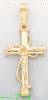 14K Gold Crucifix Italian Cross Charm Pendant