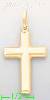 14K Gold Italian Cross Charm Pendant