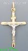 14K Gold Crucifix Italian Cross Charm Pendant