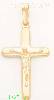 14K Gold Crucifix Italian Cross Charm Pendant