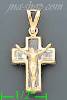 14K Gold Crucifix Italian Cross Charm Pendant