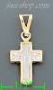 14K Gold Italian Cross Charm Pendant