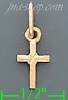 14K Gold Italian Cross Charm Pendant