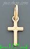 14K Gold Italian Cross Charm Pendant