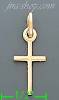 14K Gold Italian Cross Charm Pendant