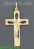 14K Gold Crucifix Italian Cross Charm Pendant