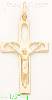 14K Gold Crucifix Italian Cross Charm Pendant