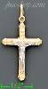 14K Gold Crucifix Italian Cross Charm Pendant