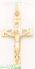14K Gold Crucifix Italian Cross Charm Pendant
