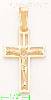 14K Gold Crucifix Italian Cross Charm Pendant