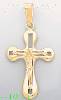 14K Gold Crucifix Italian Cross Charm Pendant