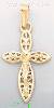 14K Gold Crucifix Italian Cross Charm Pendant