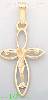 14K Gold Crucifix Italian Cross Charm Pendant