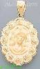 14K Gold Jesus Christ Hollow Charm Pendant