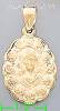 14K Gold Jesus Christ Hollow Charm Pendant