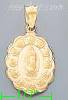 14K Gold Virgin of Guadalupe Hollow Charm Pendant