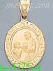 14K Gold First Communion Hollow Charm Pendant