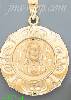 14K Gold Sacred Heart of Jesus Hollow Charm Pendant