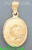 14K Gold Eucharist Hollow Charm Pendant