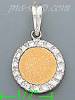 14K Gold CZ Round Assorted Charm Pendant