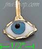 14K Gold Evil Eye Assorted Charm Pendant